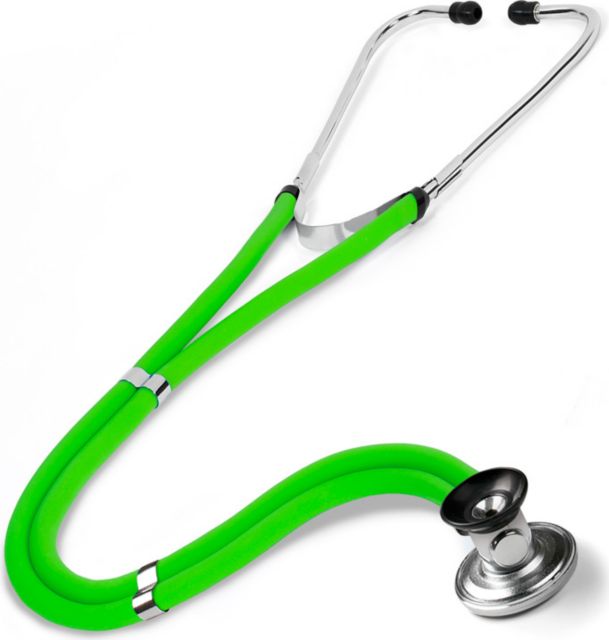 SPRAGUE-RAPPAPORT-STETHOSCOPE IN CLAMSHELL-NEON GREEN