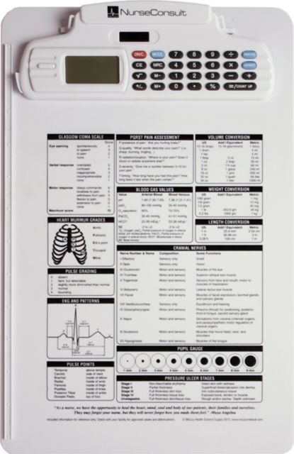 Nurse Clipboard with Calculator