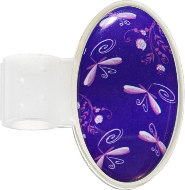 PRINTED STETHOSCOPE ID TAG-DRAGONFLY PURPLE