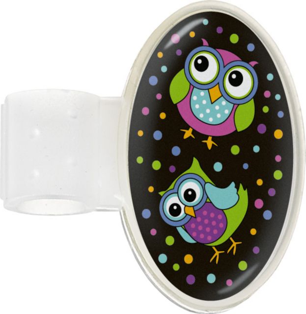 PRINTED STETHOSCOPE ID TAG-PARTY OWLS BLACK