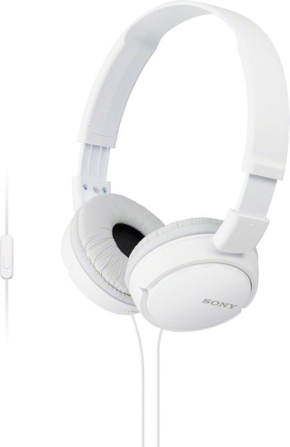 Sony Stereo On-Ear Headphones with Mic, White