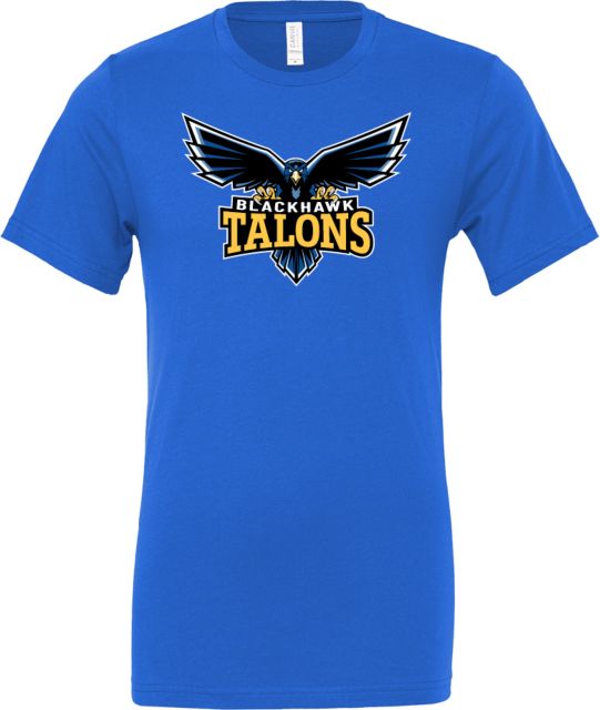 Blackhawk Bella + Canvas Jersey Cotton T Shirt Hawk Mascot - ONLINE ONLY