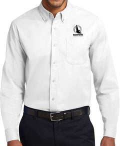 Blackhawk Technical Twill Button Down Long Sleeve White BTC Logo - ONLINE ONLY