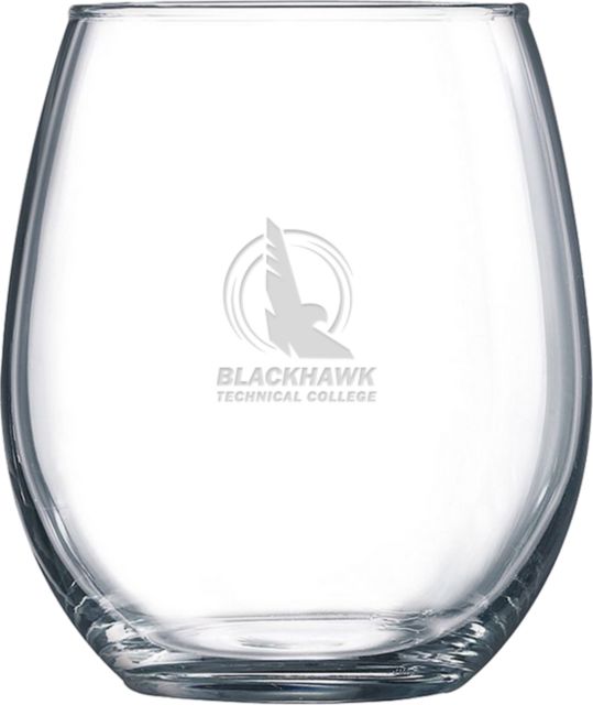 Blackhawk Technical Libbey Stemless Glass 17oz BTC Logo Engraved - ONLINE ONLY