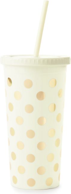 TUMBLER WITH STRAW NEON