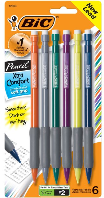 MECH PENCIL .7MM 6PK BIC GRIP